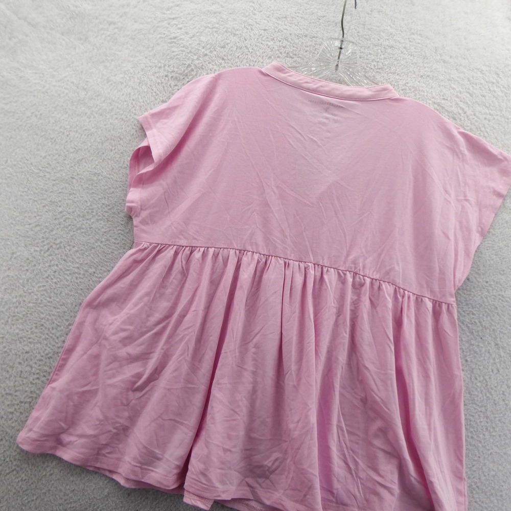 Margaritaville Shirt Women Medium KC Kansas City Pink Babydoll Peplum Parrot Y2K - Picture 10 of 11